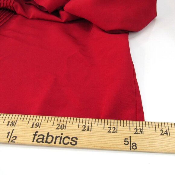 Laura Scott Women's Red Embroidered Hidden Buttons Long Sleeve Blouse Size 16 - Picture 9 of 10